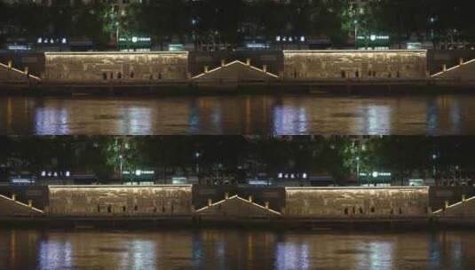文成县河流夜景高清在线视频素材下载