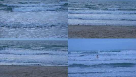 4K海浪浪花大海海洋夏天风光航拍视频高清在线视频素材下载