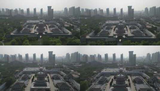 河北邯郸城市建设高楼大厦交通航拍 (2)高清在线视频素材下载
