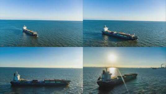 8k广西钦州港港口航拍高清在线视频素材下载