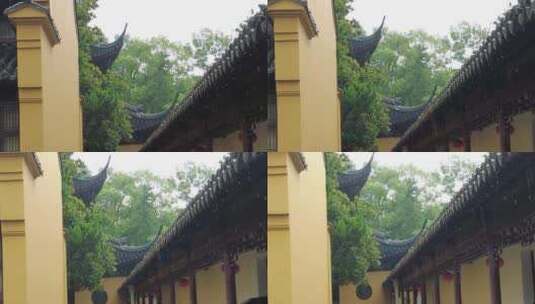 古建筑下雨素材苏州北寺塔实拍高清在线视频素材下载