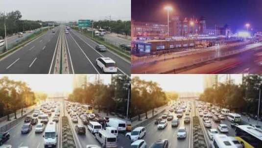 北京交通 4K航拍高清在线视频素材下载