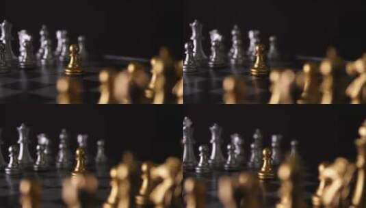 下棋对弈棋盘的展示高清在线视频素材下载