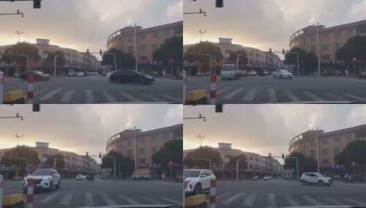 交通十字路口延时拍摄高清在线视频素材下载