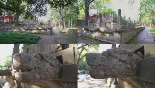 南京明孝陵风景区石雕空镜素材高清在线视频素材下载