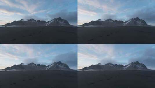 冰岛蝙蝠山高清在线视频素材下载