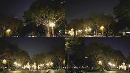 广州夜景人民公园广场_8k高清在线视频素材下载