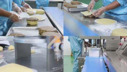 高清做月饼生产线高清在线视频素材下载
