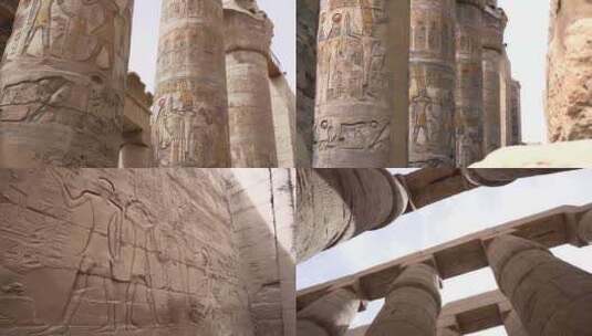 古埃及卢克索历史古城高清在线视频素材下载
