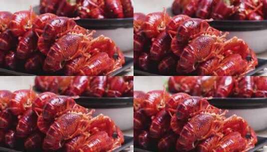 麻辣小龙虾美食传统小吃高清在线视频素材下载