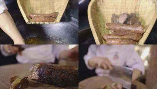 川味腊肉香肠高清在线视频素材下载
