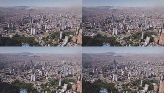 哥伦比亚高空俯瞰点的波哥大天际线和城市景高清在线视频素材下载