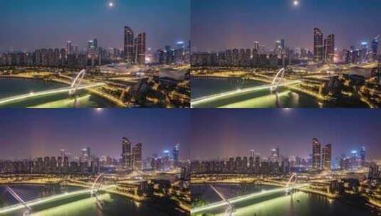 南京_南京眼步行桥002高清在线视频素材下载