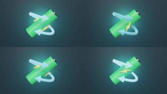 电池充电指示灯的三维动画高清在线视频素材下载