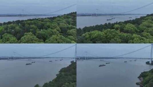 无锡江阴长江大桥航拍高清在线视频素材下载