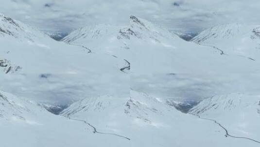 佐治亚州古多里美丽雪山的鸟瞰图高清在线视频素材下载