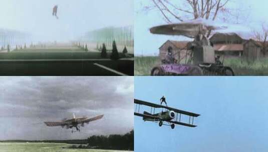 飞机早期影像 实验 失败 成功高清在线视频素材下载