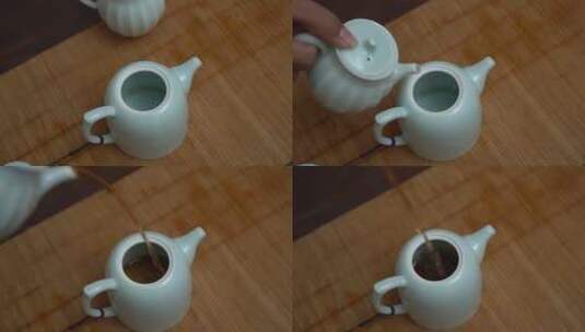 茶器 泡茶 茶艺 品茶 泡茶壶  秦权壶高清在线视频素材下载