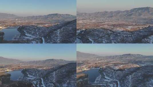 航拍雪景 唯美冬日空镜 立冬 冬至节气高清在线视频素材下载