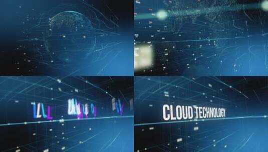 科技感地球与网络线条画面高清在线视频素材下载