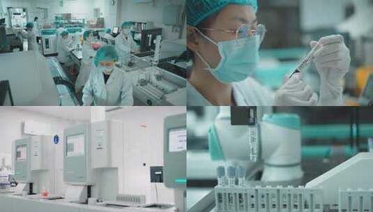 实验室科研人员工作场景高清在线视频素材下载