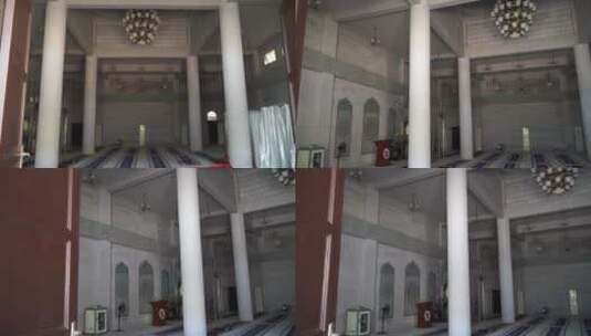 泉州清净寺建筑内部细节特写实拍伊斯兰教高清在线视频素材下载