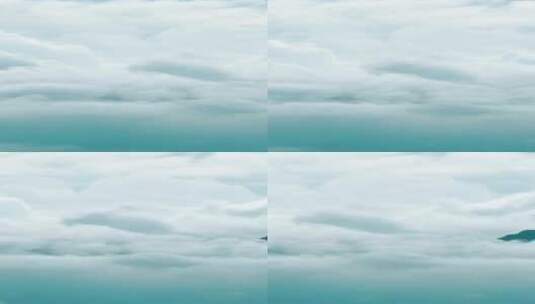 蓝天白云，云雾缭绕人间仙境，视觉震撼风景高清在线视频素材下载