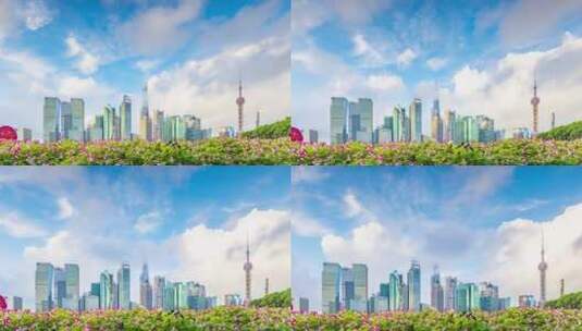 上海市陆家嘴城市风光高清在线视频素材下载