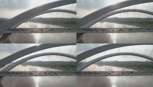 广西南宁大桥航拍高清在线视频素材下载