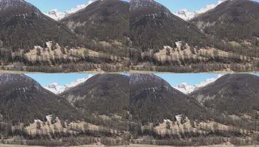 积雪覆盖的山脉高清在线视频素材下载