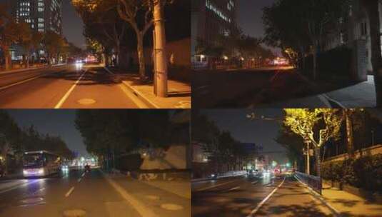 上海夜景骑行风光高清在线视频素材下载