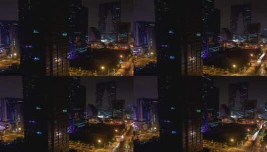 大型建筑城市夜生活高清在线视频素材下载