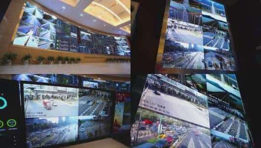 4K高速公路路网运行监控指挥中心监控画面高清在线视频素材下载