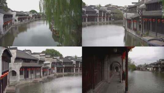 浙江湖州南浔古镇百间楼建筑群4K实拍视频高清在线视频素材下载