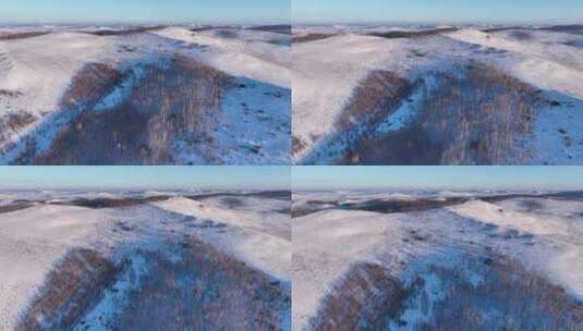 航拍严冬林海雪原风光高清在线视频素材下载