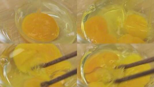 鸡蛋打碎搅散高清在线视频素材下载