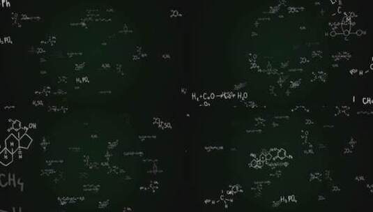 4k化学公式冲屏循环高清在线视频素材下载