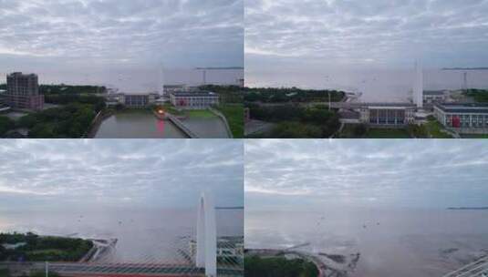 嘉兴海盐县滨海大桥航拍高清在线视频素材下载