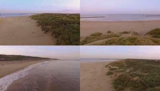 海滩浪花海浪航拍高清在线视频素材下载
