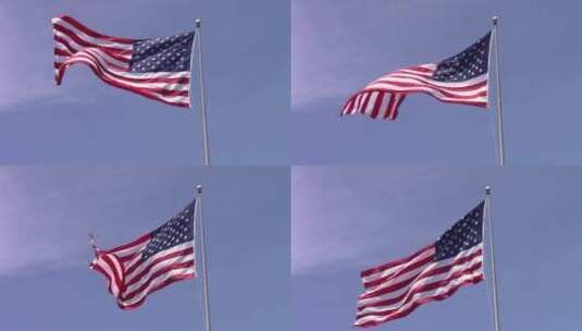 美国旗 外国旗子高清在线视频素材下载