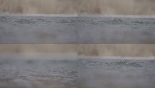 湍急的水流升格变焦4k100帧灰片高清在线视频素材下载