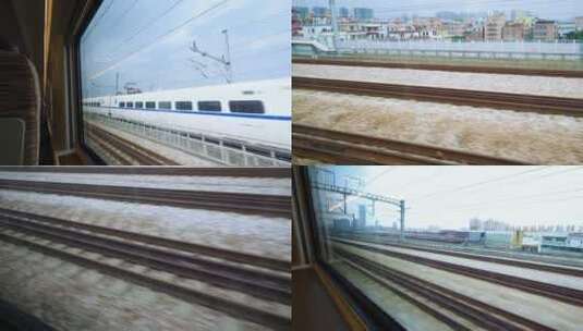 高铁动车火车铁轨铁路4k视频素材高清在线视频素材下载