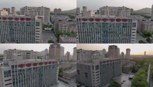 航拍南京东部战区总医院高清在线视频素材下载