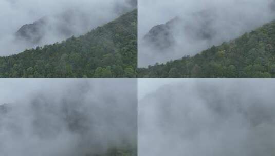 烟雨云雾缥缈的大山高清在线视频素材下载