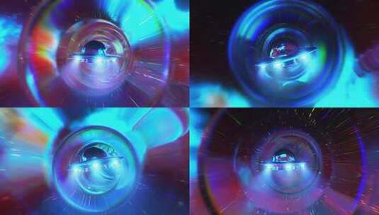 UFO宇宙飞船穿梭虫洞 VJ无缝循环高清在线视频素材下载