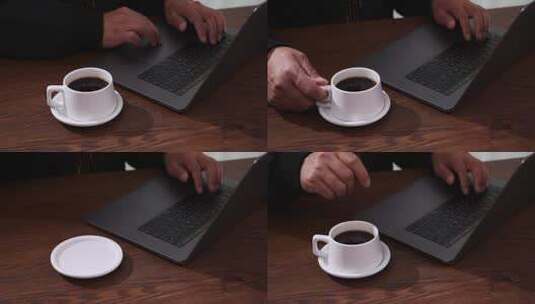 办公休闲咖啡高清在线视频素材下载