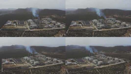 墨西哥下加利福尼亚州Iberdrola拥有的燃气发电厂高清在线视频素材下载