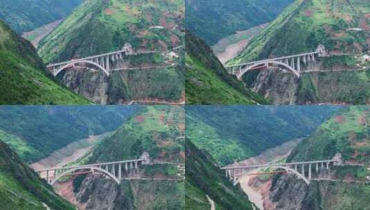 连接保山和大理的澜沧江特大桥高清在线视频素材下载