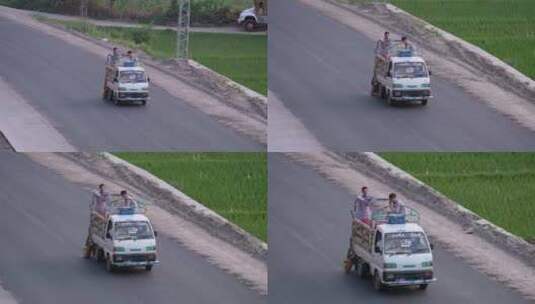 巴基斯坦路上车辆地拍高清在线视频素材下载