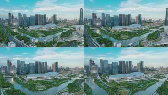 杭州奥体博览城高清在线视频素材下载